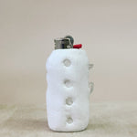 White textured lighter on a beige background